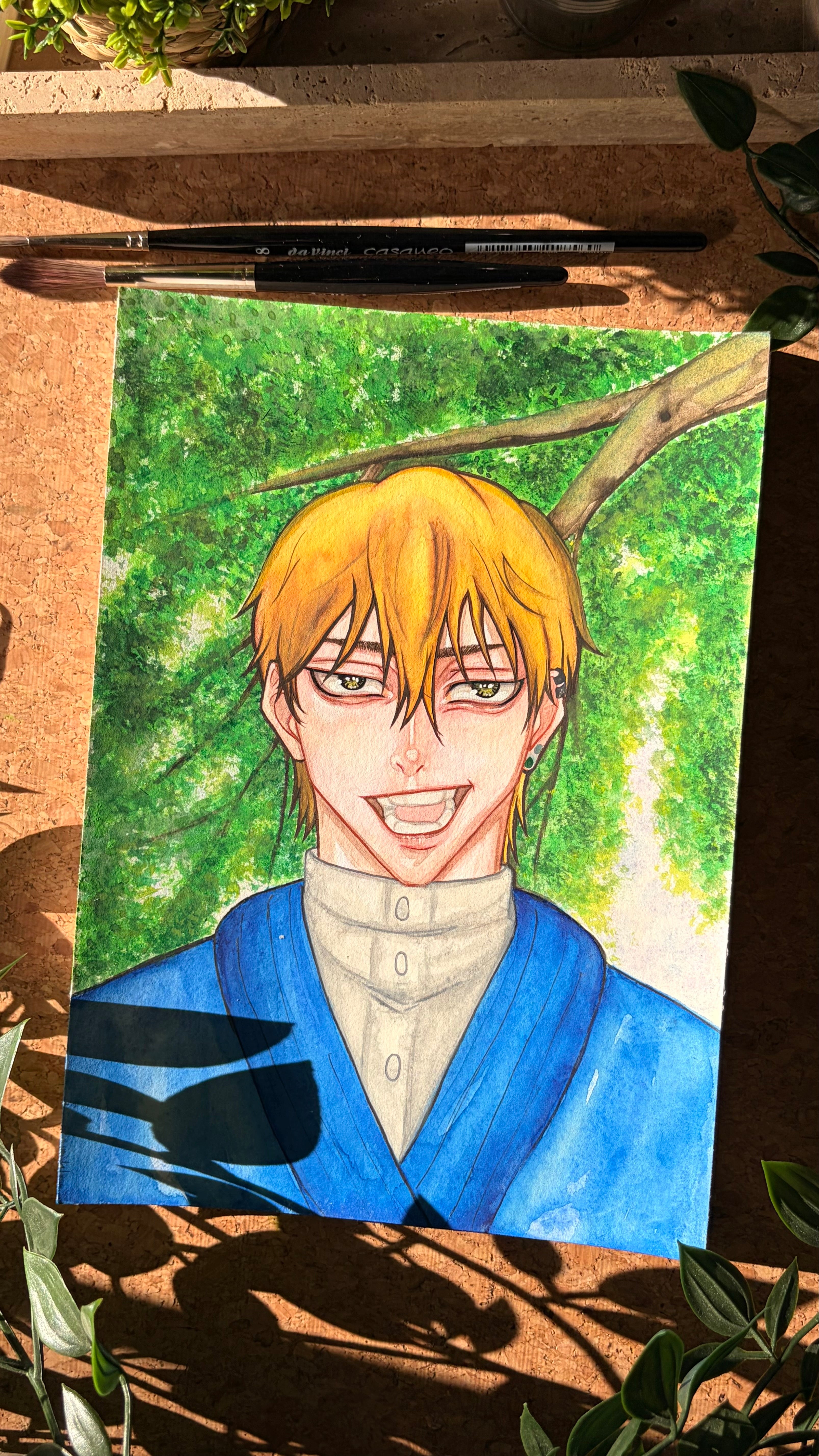 Naoya Zenin - Original Watercolor Painting