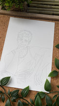 Higuruma Sketch-Vorlage - Druck auf Aquarellpapier