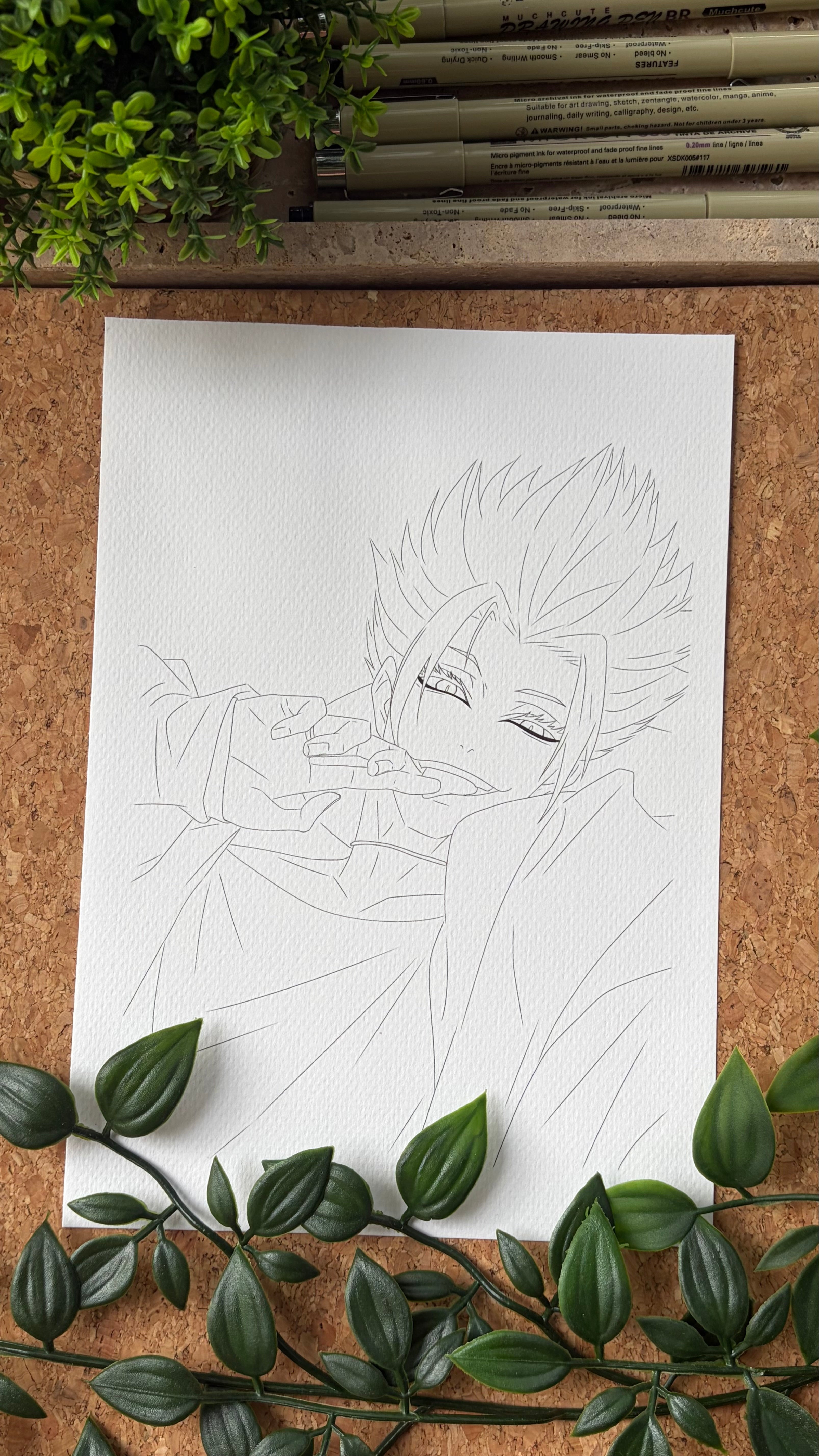 Shidou Sketch-Vorlage - Druck auf Aquarellpapier