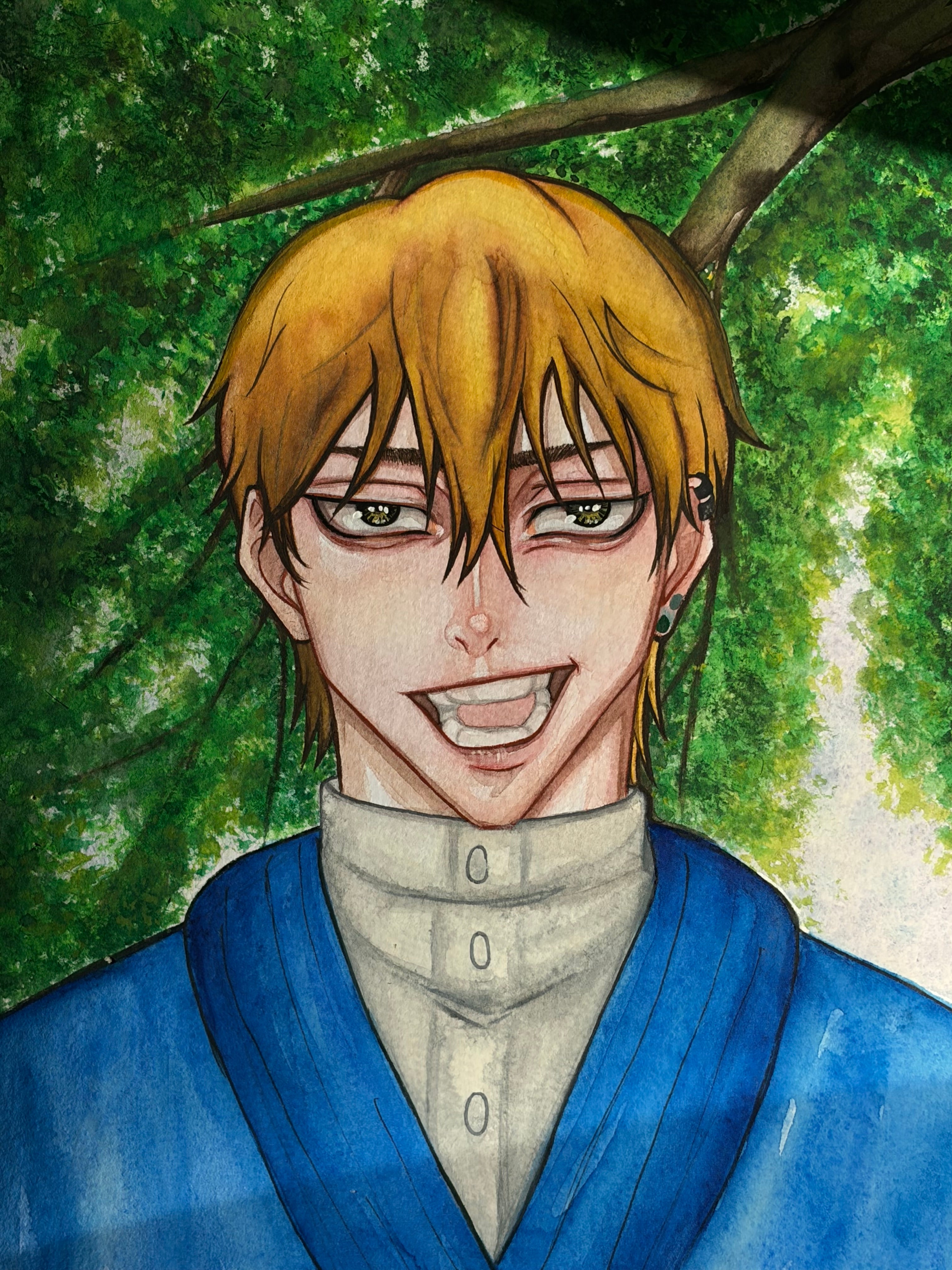 Naoya Zenin - Original Watercolor Painting