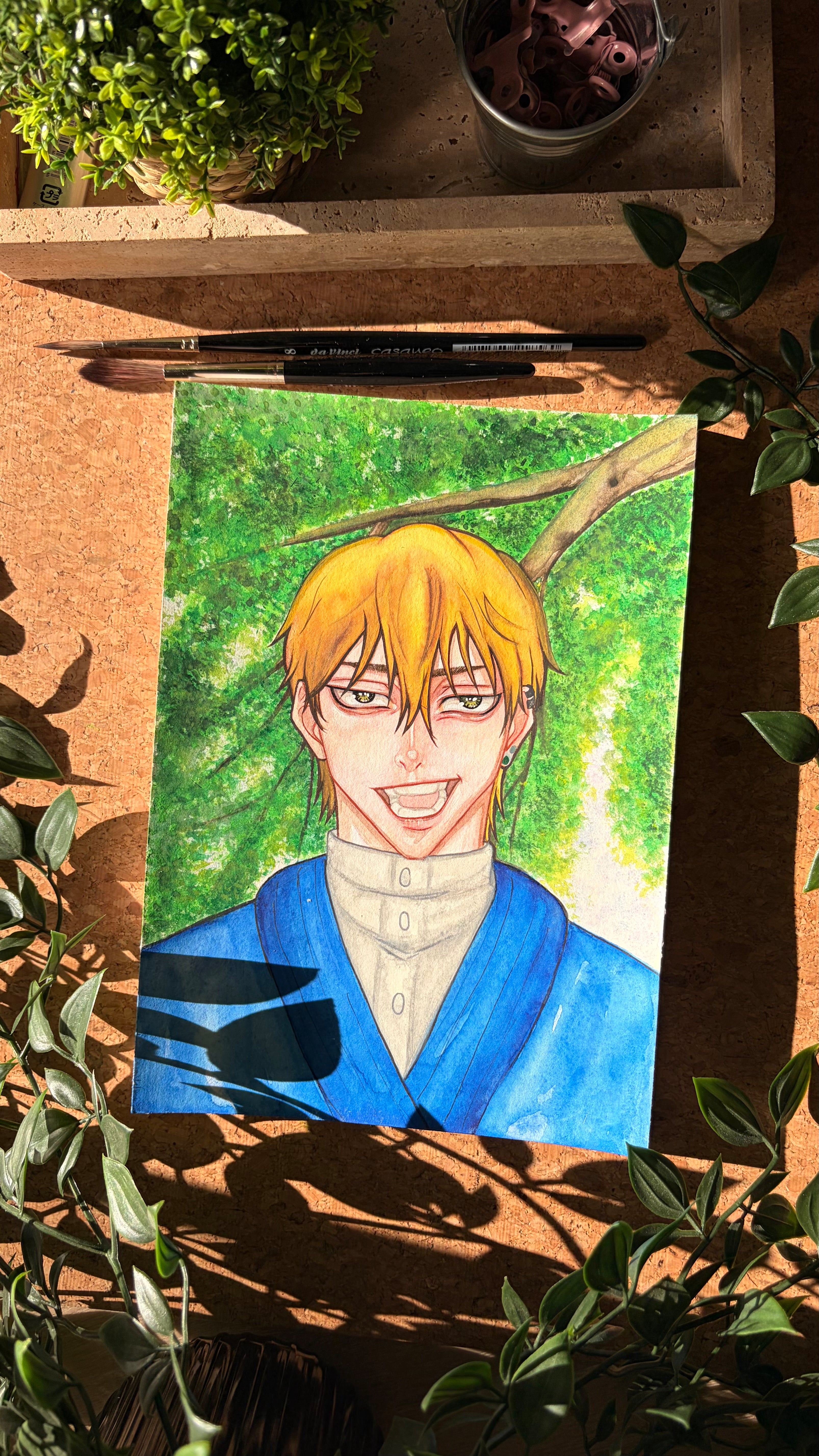 Naoya Zenin - Original Watercolor Painting