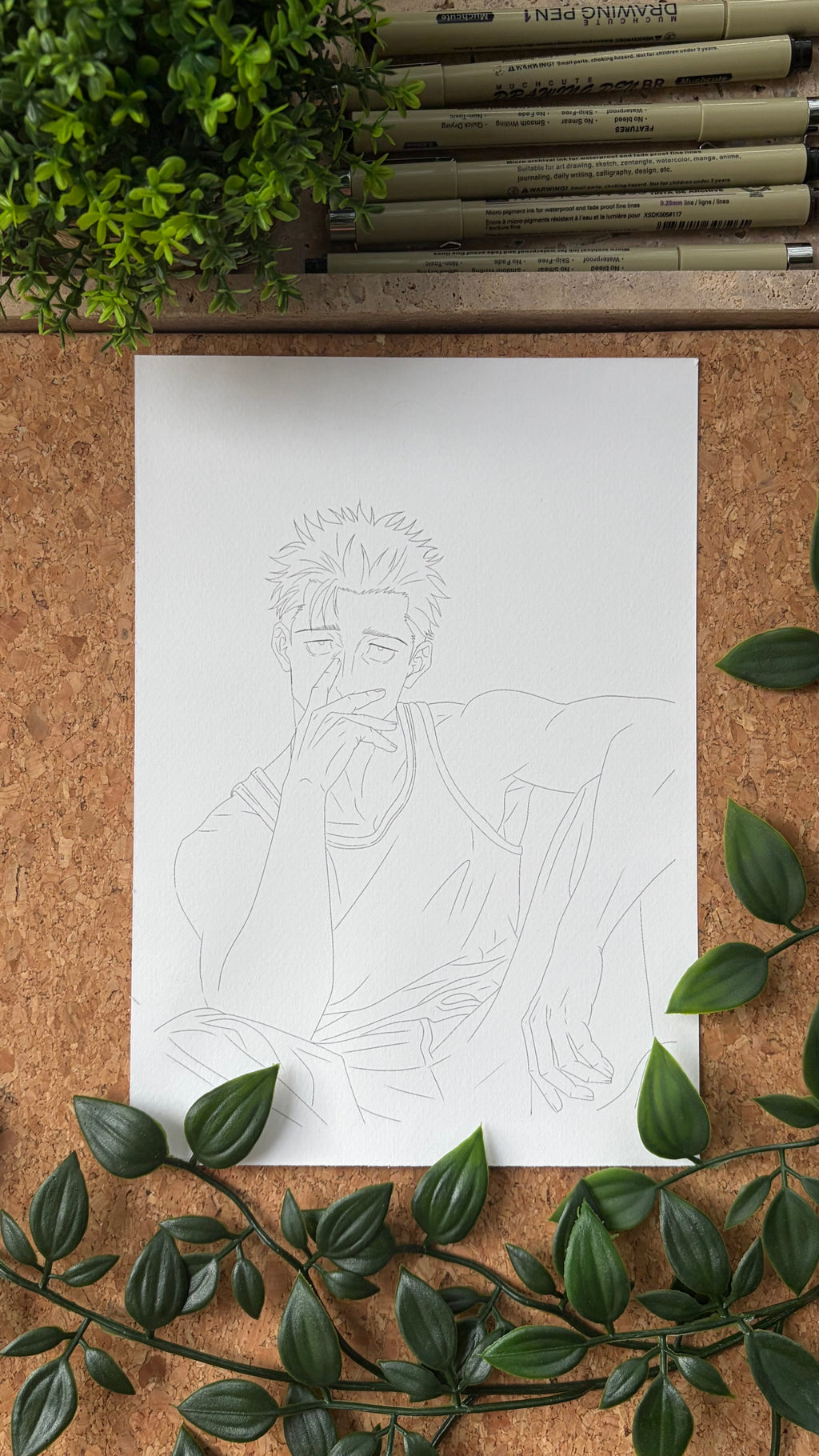 Higuruma Sketch-Vorlage - Druck auf Aquarellpapier